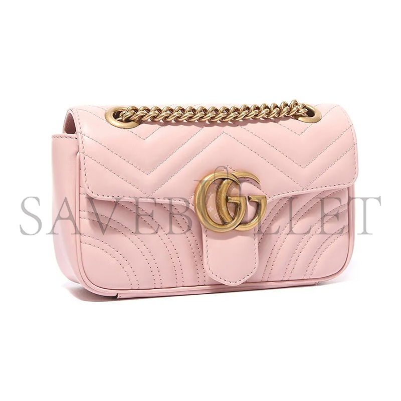 GUCCI GG MARMONT MATELASSÉ SMALL BAG 446744 (23*14*6cm)
